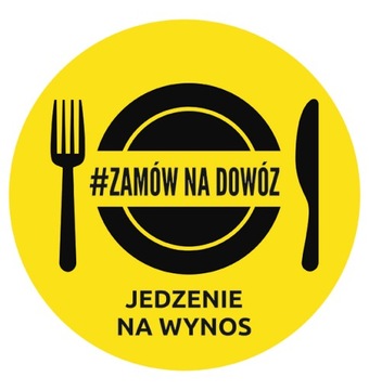 NAKLEJKA NA SZYBĘ 30cm #ZAMÓW NA DOWÓZ restauracja