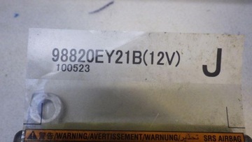 DESKA KONZOLA ULOŽENÍ AIRBAG PÁSY NISSAN QASHQAI I J10 FACELIFT 98820EY21B