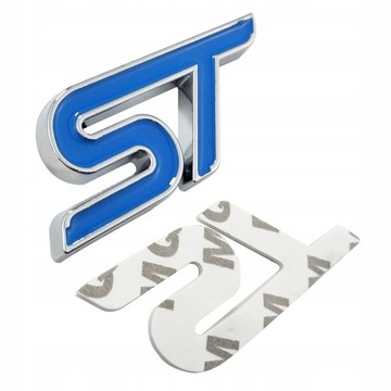 EMBLEMAT znaczek NAPIS chrom metal ST FORD FOCUS
