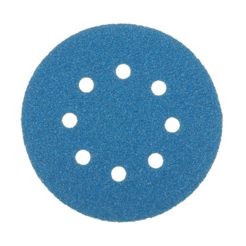 Шлифовальная бумага на липучке 125мм p80 Циркон с 8 отверстиями