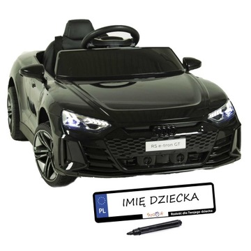 Auto na akumulator Dla Dzieci 4x4 AUDI RS e-tron GT Skóra EVA USB LEDy