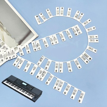 Наклейка на фортепиано Съемный музыкальный гид для фортепиано 88 многоразовых клавиш с черными словами