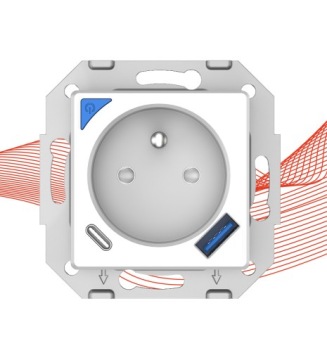 PSMART Умная розетка измерительная 16A USB белая RM серия WiFi TUYA Smart