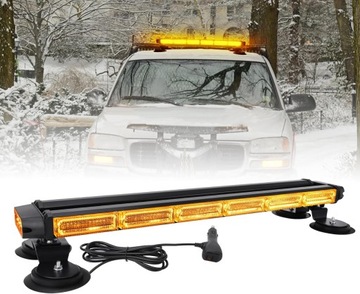 STROBOSKOP POMARAŃCZOWY BELKA KOGUT 95CM 12V 24V 6 MODUŁÓW laweta 4 STRONY