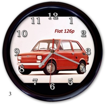 настенные часы Fiat 126p 125p сирена Trabant бесшумная