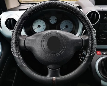 Pokrowiec na kierownice Opel Astra Corsa Mokka Insignia Zafira Czarny Prem