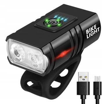 СВЕТОДИОДНЫЙ ВЕЛОСИПЕДНЫЙ ФОНАРЬ ПЕРЕДНИЙ ЗАДНИЙ USB-КОМПЛЕКТ ДЛЯ ВЕЛОСИПЕДА