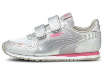 Buty PUMA CABANA RACER GLITZ V PS brokat rzep 32.5