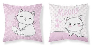 POSZEWKA NA PODUSZKĘ 40x40 KOT KOTEK KOTKI JASIEK BAWEŁNA