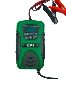 VOLT PROSTOWNIK AKUMULATOROWY VOLT POLSKA Z LCD 12V 8A COMPACT GREEN