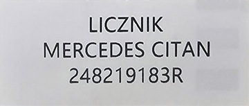 NOVÝ ORIGINÁL PŘÍSTROJOVÁ DESKA MERCEDES CITAN - 248219183R