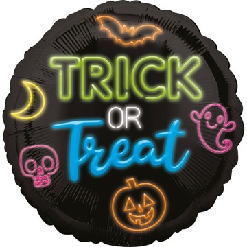 Balon Foliowy Trick or Treat Halloween Party 45 cm