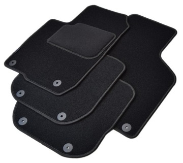 Ауди А3 8л 1996-2003 гг. Черные велюровые ковры - Aldos. Серебряный ПК