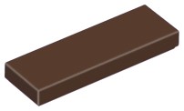 LEGO 63864 tile płytka 1x3 c.brązowa 5szt.