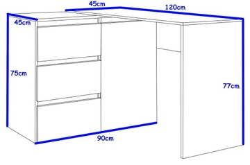 МОЛОДЕЖНАЯ МЕБЕЛЬ MEGAN SYSTEM СТОЛ-ШКАФ БЕЛЫЙ