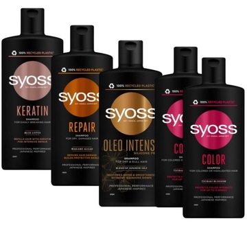 Syoss Szampon do Włosów MIX 5szt 440ml