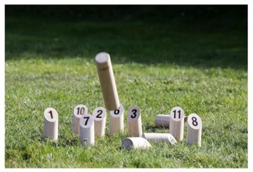 Gra Skandynawskie KRĘGLE drewniane KUBB ZBIJAK 3+