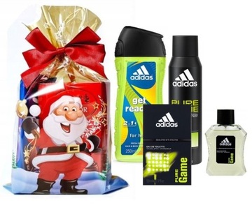 Adidas PURE GAME zestaw prezentowy dla mężczyzn żel 3w1 + dezodorant+ woda