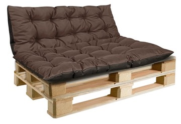 Садовая подушка 120х80 см для качелей из поддонов, водонепроницаемая, коричневая