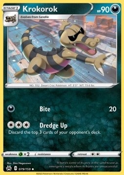 Oryginalna Karta Pokemon Crown Zenith - Krokorok CRZ 079