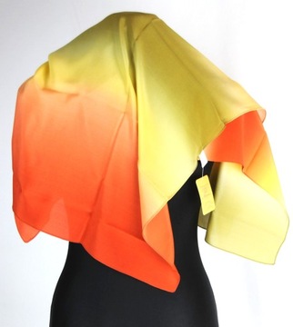 APASZKA RĘCZN MALOWA 100% JEDWAB POLSKI SILK 90X90