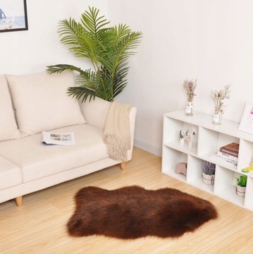 Ковер из искусственной овчины, пушистый мех, мягкий коврик для гостиной, 90 см