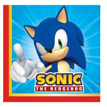 Serwetki papierowe Sonic 20 sztuk Urodziny