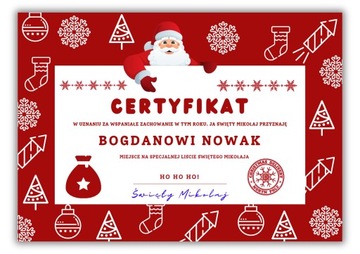 List od Świętego Mikołaja, Boże Narodzenie