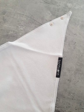 LULLALOVE Пастельно-серый шарф, хлопковый нагрудник