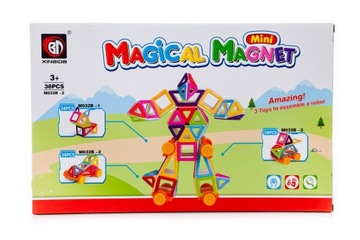 KLOCKI MAGNETYCZNE MAGICAL MAGNET MINI 38SZT 3+ V2
