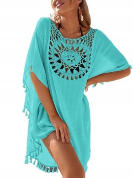 БОХО ТУНИКА ДЛЯ ПЛЯЖА, ВОЗДУХ, СВОБОДНЫЙ ПОКРЫТИЕ ПАРЕО