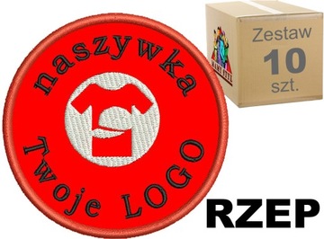 Naszywka z własnym LOGO grafiką z RZEPEM 10 szt