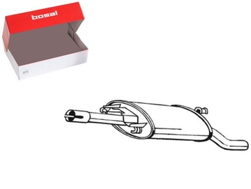 TŁUMIK UKŁADU WYDECHOWEGO TYŁ VW GOLF II 1.8 08.88-07.91 BOSAL