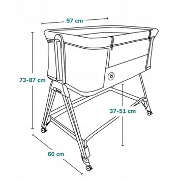 ДОПОЛНИТЕЛЬНАЯ кроватка LIONELO LUNA 2-в-1 ДЛЯ ПУТЕШЕСТВИЙ