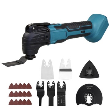 Вибрационный инструмент, 18 В, 300 Вт, с быстросменными лезвиями и 6 скоростями.
