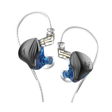 Podwójne hybrydowe słuchawki douszne 0,75 mm 2Pin HiFi Bass z szarym bez mikrofonu