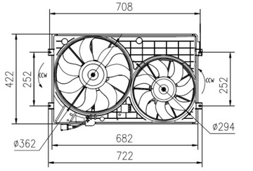 NRF VENTILÁTOR CHLADIČŮ 47394