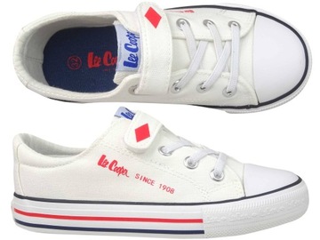 LEE COOPER SNEAKERS DZIECIĘCE BUTY TRAMPKI TENISÓWKI NA RZEPY GUMKI