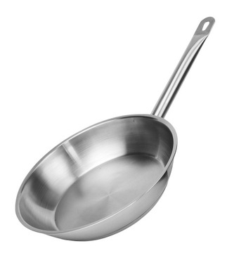Patelnia tradycyjna Rossner 28 cm Duża stal nierdzewna