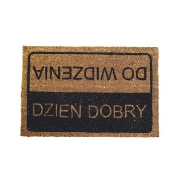 Wycieraczka kokosowa 60x40cm PCV DZIEŃ DOBRY/DO WI