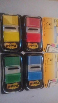 Dwupak Post-it 1-calowy DWA ZESTAWY PO 2 SZT indeksowany 3M59869 4 KOLORY