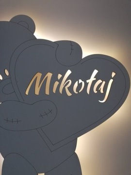 Ночник BEAR LED с именем ребенка, 44 см