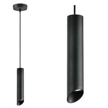 Lampa Wisząca Żyrandol Plafon Tuba Metal LED GU10