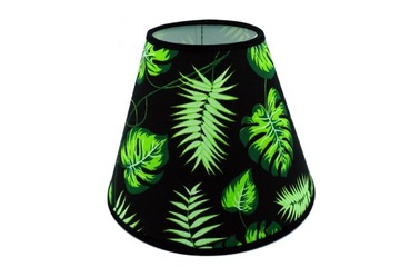 Klosz Abażur Stożek PCV Tropical Czarny 8x18x13