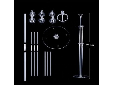 Stojak na balony stelaż dekoracje wesele urodziny chrzest 70cm ślub komunia