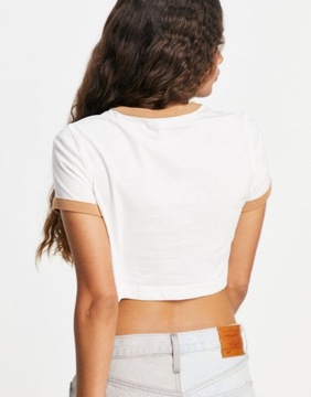 TOPSHOP PETITE T-SHIRT DAMSKI BIAŁY KRÓTKI 44 1RNK