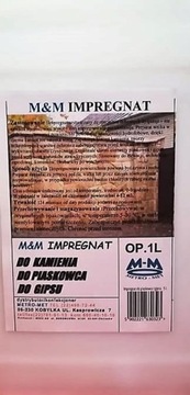M&M Impregnat do kamienia, piaskowca, gipsu 1L