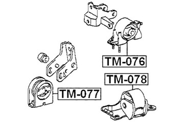 ULOŽENÍ MOTORU PŘEDNÍ TOYOTA CELICA ST20 1993.09-1999.08 JP