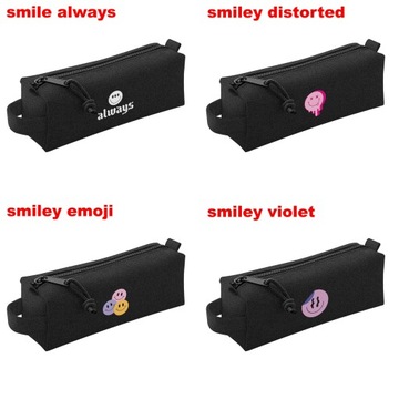 Молодежный квадратный черный школьный пенал MIX от польского производителя вместительный