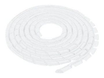 QOLTEC 52260 Qoltec Organizer do kabli 10mm 10m Biały